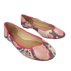 Juicy Couture shoes size 6 leather snakeskin print ballet flats shoes slip on